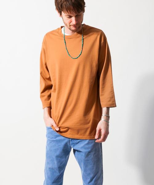 BEAUTY&YOUTH UNITED ARROWS（ビューティーアンドユースユナイテッドアローズ）の「BY ∴ ロング クルーネック クォータースリーブ MADE IN JAPAN カットソー ◆（Tシャツ/カットソー・メンズ・ホワイト/ブラウン/ネイビー・SMALL/MEDIUM/LARGE）」の11枚目の写真