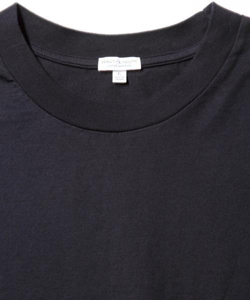 BEAUTY&YOUTH UNITED ARROWS（ビューティーアンドユースユナイテッドアローズ）の「BY ∴ ロング クルーネック クォータースリーブ MADE IN JAPAN カットソー ◆（Tシャツ/カットソー・メンズ・ホワイト/ブラウン/ネイビー・SMALL/MEDIUM/LARGE）」の13枚目の写真