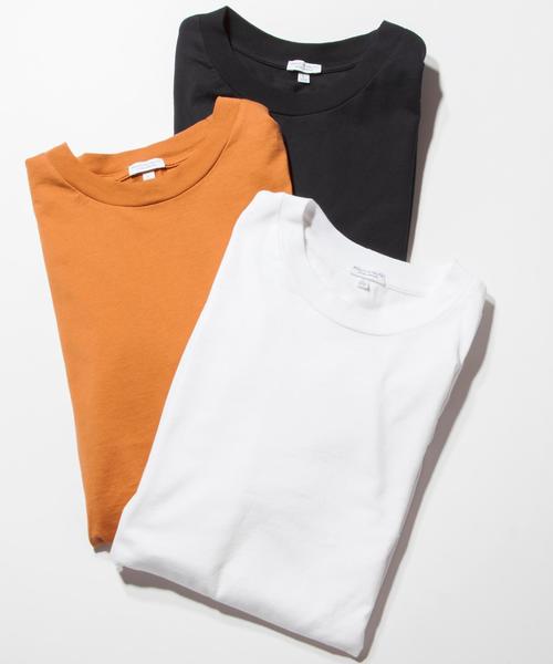 BEAUTY&YOUTH UNITED ARROWS（ビューティーアンドユースユナイテッドアローズ）の「BY ∴ ロング クルーネック クォータースリーブ MADE IN JAPAN カットソー ◆（Tシャツ/カットソー・メンズ・ホワイト/ブラウン/ネイビー・SMALL/MEDIUM/LARGE）」の9枚目の写真