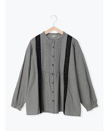 Samansa Mos2 | 刺繍×レース前開きブラウス(シャツ/ブラウス)