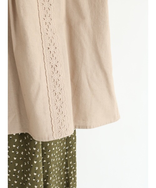 Samansa Mos2（サマンサ モスモス）の「刺繍×レース前開きブラウス（シャツ/ブラウス・レディース・オフホワイト/ブラウン/ベージュ/ブラック・ﾌﾘ-）」の19枚目の写真