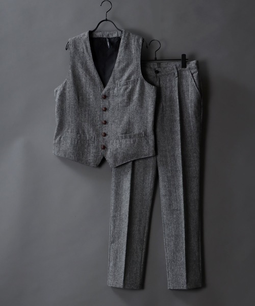 SITRY(シトリー)の「tweed tailored trousers/ツイード テーラード トラウザー(スラックス・メンズ・チャコールグレー/グレー/グレー系その他/グレー系その他2・M/L/XL)」の19枚目の写真