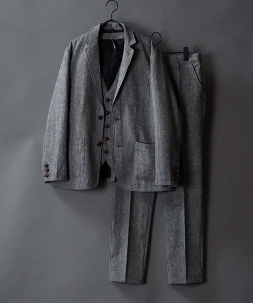SITRY(シトリー)の「tweed tailored trousers/ツイード テーラード トラウザー(スラックス・メンズ・チャコールグレー/グレー/グレー系その他/グレー系その他2・M/L/XL)」の11枚目の写真