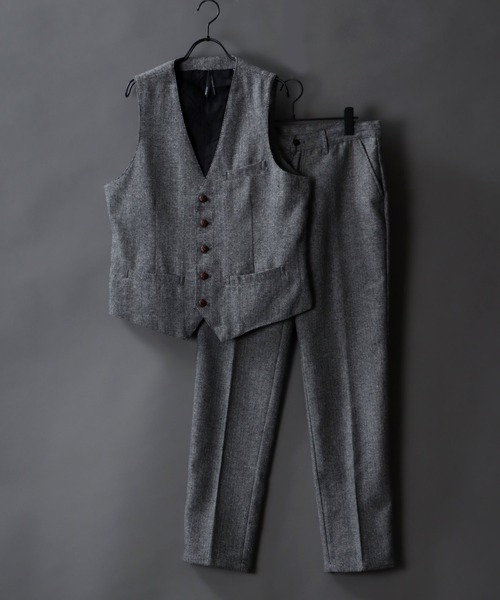 SITRY(シトリー)の「tweed tailored trousers/ツイード テーラード トラウザー(スラックス・メンズ・チャコールグレー/グレー/グレー系その他/グレー系その他2・M/L/XL)」の6枚目の写真