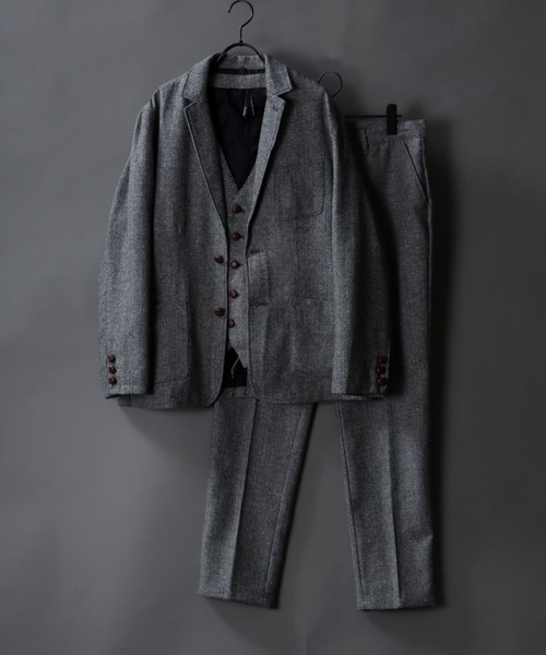 SITRY(シトリー)の「tweed tailored trousers/ツイード テーラード トラウザー(スラックス・メンズ・チャコールグレー/グレー/グレー系その他/グレー系その他2・M/L/XL)」の20枚目の写真