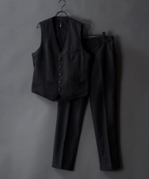 SITRY(シトリー)の「tweed tailored trousers/ツイード テーラード トラウザー(スラックス・メンズ・チャコールグレー/グレー/グレー系その他/グレー系その他2・M/L/XL)」の9枚目の写真