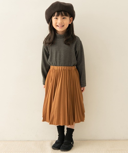 URBAN RESEARCH DOORS（アーバンリサーチドアーズ）の「起毛ボーダーハイネック(KIDS)（Tシャツ/カットソー・キッズ・オフホワイト/ブラック・105/120/135/150）」の5枚目の写真