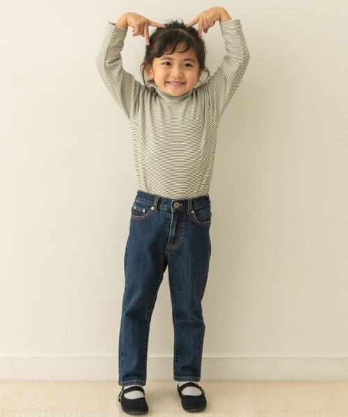 URBAN RESEARCH DOORS（アーバンリサーチドアーズ）の「起毛ボーダーハイネック(KIDS)（Tシャツ/カットソー・キッズ・オフホワイト/ブラック・105/120/135/150）」の9枚目の写真