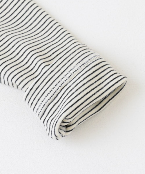 URBAN RESEARCH DOORS（アーバンリサーチドアーズ）の「起毛ボーダーハイネック(KIDS)（Tシャツ/カットソー・キッズ・オフホワイト/ブラック・105/120/135/150）」の13枚目の写真