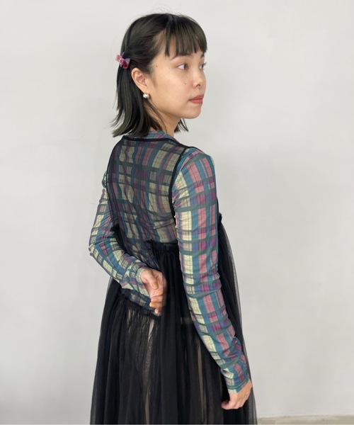 SANSeLF（サンセルフ）の「チェックシアートップス【SANSeLF】sanw22a083（その他トップス・レディース・マルチ・FREE）」の13枚目の写真