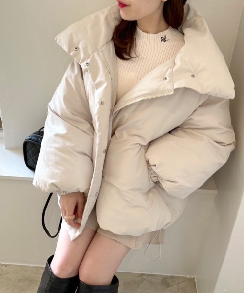 OLIVE des OLIVE（オリーブデオリーブ）の「袖口ボタンリブニット（ニット/セーター・レディース・ブラック/ブラウン/オフホワイト/サックスブルー・FREE）」の10枚目の写真