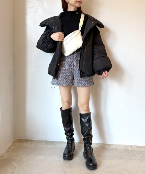 OLIVE des OLIVE（オリーブデオリーブ）の「袖口ボタンリブニット（ニット/セーター・レディース・ブラック/ブラウン/オフホワイト/サックスブルー・FREE）」の20枚目の写真