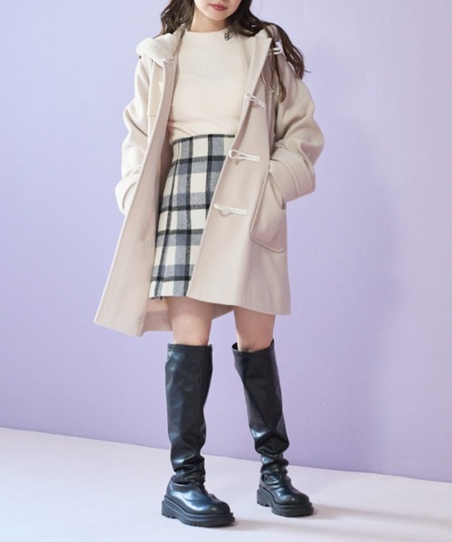 OLIVE des OLIVE（オリーブデオリーブ）の「袖口ボタンリブニット（ニット/セーター・レディース・ブラック/ブラウン/オフホワイト/サックスブルー・FREE）」の11枚目の写真
