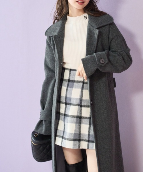 OLIVE des OLIVE（オリーブデオリーブ）の「袖口ボタンリブニット（ニット/セーター・レディース・ブラック/ブラウン/オフホワイト/サックスブルー・FREE）」の14枚目の写真