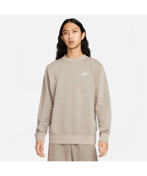 NIKE（ナイキ）の「ナイキ NIKE ナイキ クラブ+ BB リバイバル L/S クルー（スウェット・メンズ・ブラウン/チャコールグレー/カーキ・L/3L/S/M/LL）」の2枚目の写真