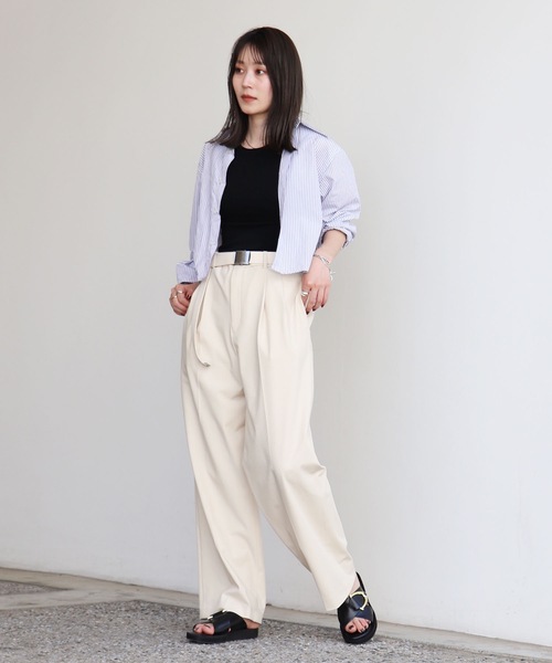 EVOL（イーボル）の「【EVOL】ゴールドバックルクロスベルトフラットサンダル IU5050（サンダル・レディース・キャメル/ホワイト/ブラック/ベージュ系その他・S/M/L/LL）」の10枚目の写真