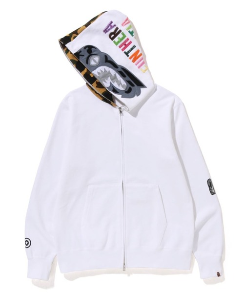A Bathing Ape ホワイトカモフラパーカー A BATHING APE - BAPE White Camo シャーク パーカー a bathing apeの