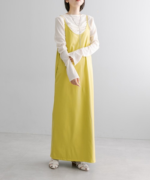 mystic（ミスティック）の「【サイズ展開あり】フェイクレザーキャミワンピース（ワンピース・レディース・ブラック/ライム/アイボリー・1/2）」の21枚目の写真