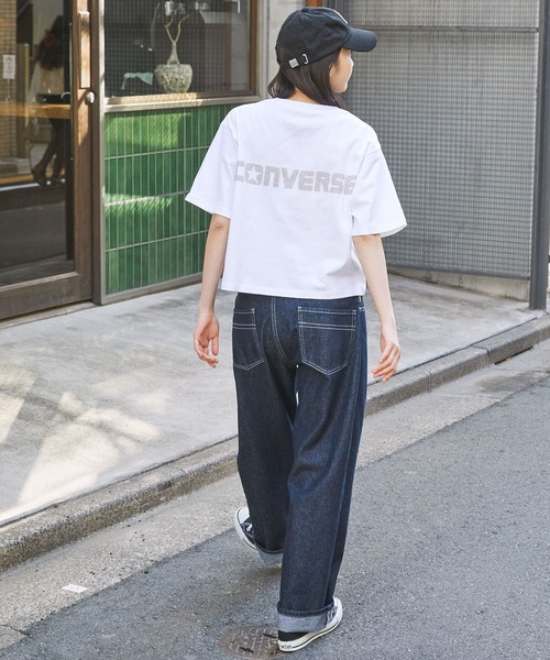CONVERSE(コンバース)の「CONVERSE/コンバース ソリマチアキラデザイン ALL STAR ワイドクロップド半袖Tシャツ(Tシャツ/カットソー・レディース・ブラック系2/ホワイト系1/ホワイト系2/ブラック系1・M/L)」の5枚目の写真