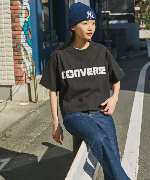 CONVERSE(コンバース)の「CONVERSE/コンバース ソリマチアキラデザイン ALL STAR ワイドクロップド半袖Tシャツ(Tシャツ/カットソー・レディース・ブラック系2/ホワイト系1/ホワイト系2/ブラック系1・M/L)」の17枚目の写真