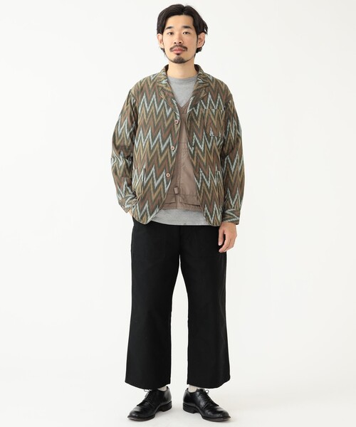 BEAMS PLUS（ビームスプラス）の「BEAMS PLUS /  イカット 4ボタン カフス ジャケット（テーラードジャケット・メンズ・オリーブ・M/L/XL/S）」の2枚目の写真