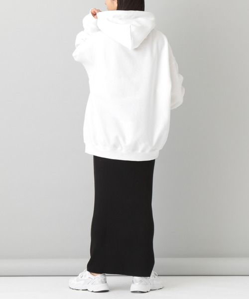 A part by（アパートバイ）の「【e/rm・別注】REGENCYWORKS（リージェンシーワークス）スウェットフーディー（パーカー・レディース・ラベンダー/オフホワイト・FREE）」の5枚目の写真