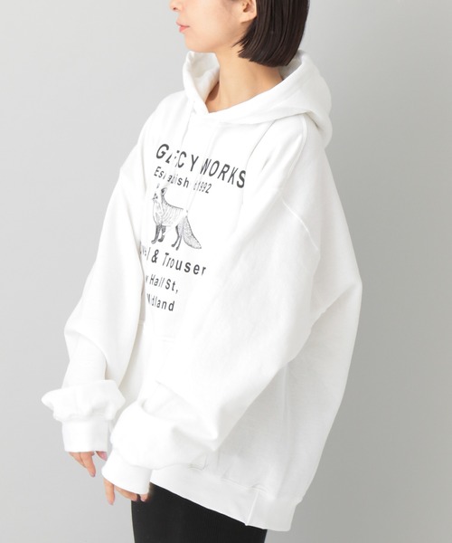 A part by（アパートバイ）の「【e/rm・別注】REGENCYWORKS（リージェンシーワークス）スウェットフーディー（パーカー・レディース・ラベンダー/オフホワイト・FREE）」の9枚目の写真