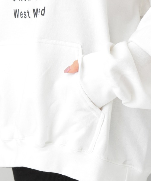 A part by（アパートバイ）の「【e/rm・別注】REGENCYWORKS（リージェンシーワークス）スウェットフーディー（パーカー・レディース・ラベンダー/オフホワイト・FREE）」の13枚目の写真