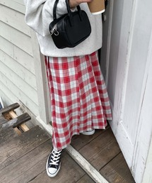 【Limited item】CHECK LAP SKIRT