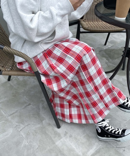 archives(アルシーヴ)の「【Limited item】CHECK LAP SKIRT(スカート・レディース・ベージュ/レッド/ブラック・MEDIUM)」の22枚目の写真