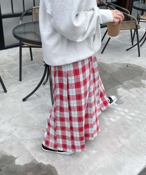 archives(アルシーヴ)の「【Limited item】CHECK LAP SKIRT(スカート・レディース・ベージュ/レッド/ブラック・MEDIUM)」の18枚目の写真