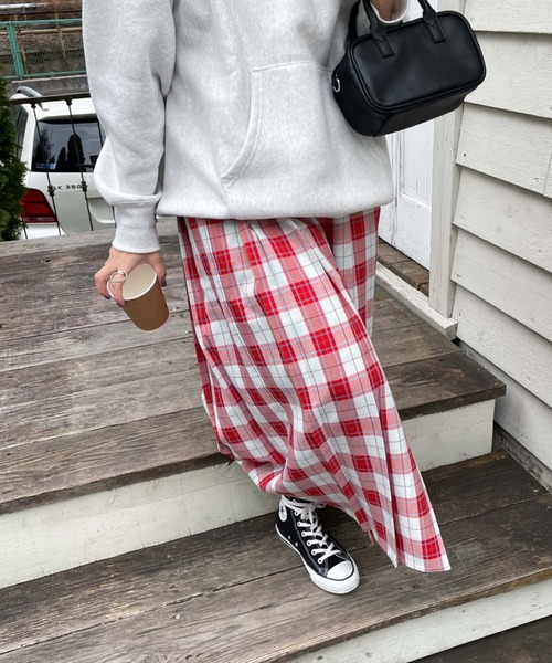 archives(アルシーヴ)の「【Limited item】CHECK LAP SKIRT(スカート・レディース・ベージュ/レッド/ブラック・MEDIUM)」の10枚目の写真
