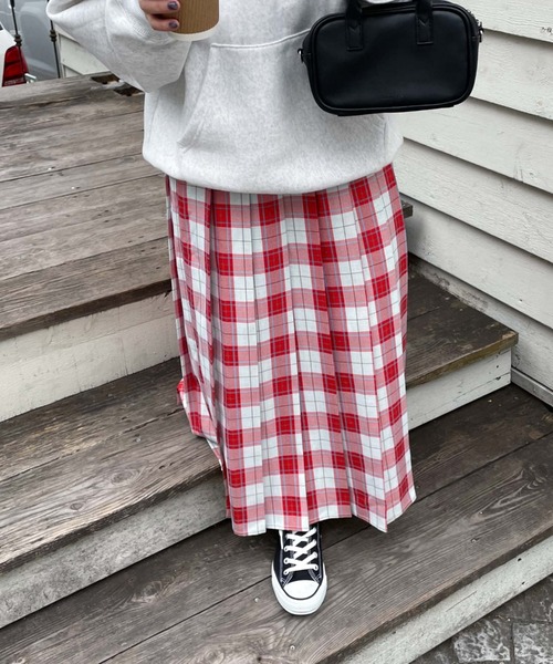 archives(アルシーヴ)の「【Limited item】CHECK LAP SKIRT(スカート・レディース・ベージュ/レッド/ブラック・MEDIUM)」の12枚目の写真