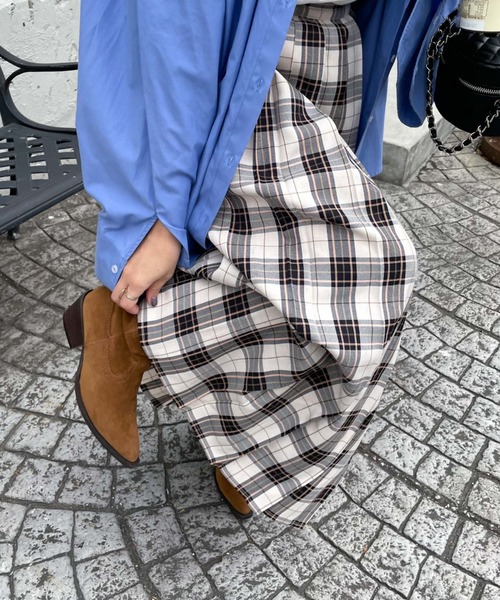 archives(アルシーヴ)の「【Limited item】CHECK LAP SKIRT(スカート・レディース・ベージュ/レッド/ブラック・MEDIUM)」の11枚目の写真