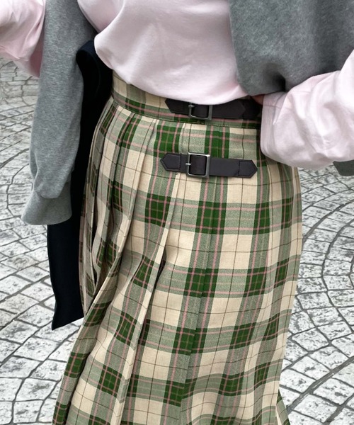 archives(アルシーヴ)の「【Limited item】CHECK LAP SKIRT(スカート・レディース・ベージュ/レッド/ブラック・MEDIUM)」の8枚目の写真