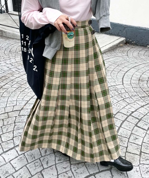 archives(アルシーヴ)の「【Limited item】CHECK LAP SKIRT(スカート・レディース・ベージュ/レッド/ブラック・MEDIUM)」の14枚目の写真