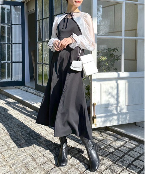 OLIVE des OLIVE（オリーブデオリーブ）の「【WEB限定】2ウェイボレロ付ワンピース　1031090200（ワンピース・レディース・ラベンダー/スミクロ/サックスブルー/ブラック・FREE）」の14枚目の写真