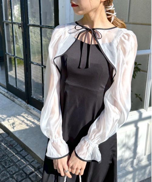 OLIVE des OLIVE（オリーブデオリーブ）の「【WEB限定】2ウェイボレロ付ワンピース　1031090200（ワンピース・レディース・ラベンダー/スミクロ/サックスブルー/ブラック・FREE）」の17枚目の写真