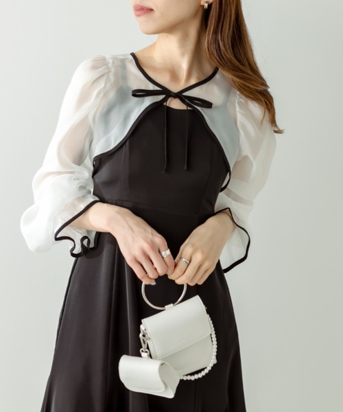 OLIVE des OLIVE（オリーブデオリーブ）の「【WEB限定】2ウェイボレロ付ワンピース　1031090200（ワンピース・レディース・ラベンダー/スミクロ/サックスブルー/ブラック・FREE）」の9枚目の写真