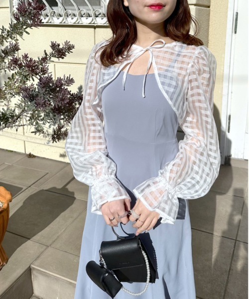 OLIVE des OLIVE（オリーブデオリーブ）の「【WEB限定】2ウェイボレロ付ワンピース　1031090200（ワンピース・レディース・ラベンダー/スミクロ/サックスブルー/ブラック・FREE）」の5枚目の写真