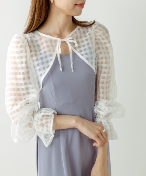 OLIVE des OLIVE（オリーブデオリーブ）の「【WEB限定】2ウェイボレロ付ワンピース　1031090200（ワンピース・レディース・ラベンダー/スミクロ/サックスブルー/ブラック・FREE）」の6枚目の写真