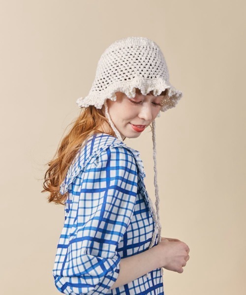 kaorinomori（カオリノモリ）の「kaorinomori リリハット / カオリノモリ（ハット・レディース・ホワイト/イエロー/ブルー・FREE）」の7枚目の写真