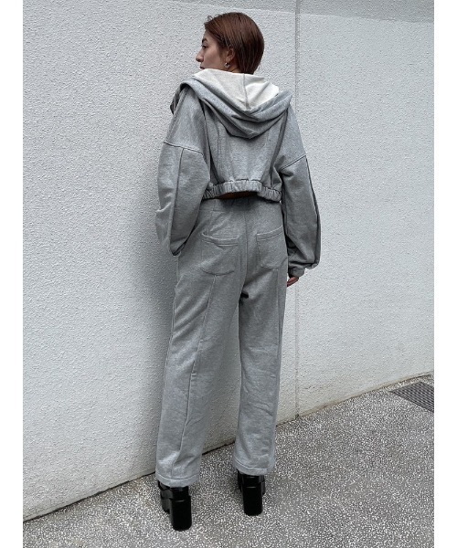 ENVYM（アンビー）の「タックスエットＰＴ（スウェットパンツ・レディース・グレー/ブラック/ホワイト・FREE）」の6枚目の写真