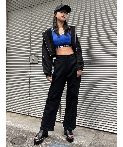 ENVYM（アンビー）の「タックスエットＰＴ（スウェットパンツ・レディース・グレー/ブラック/ホワイト・FREE）」の10枚目の写真