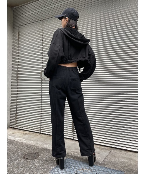 ENVYM（アンビー）の「タックスエットＰＴ（スウェットパンツ・レディース・グレー/ブラック/ホワイト・FREE）」の11枚目の写真