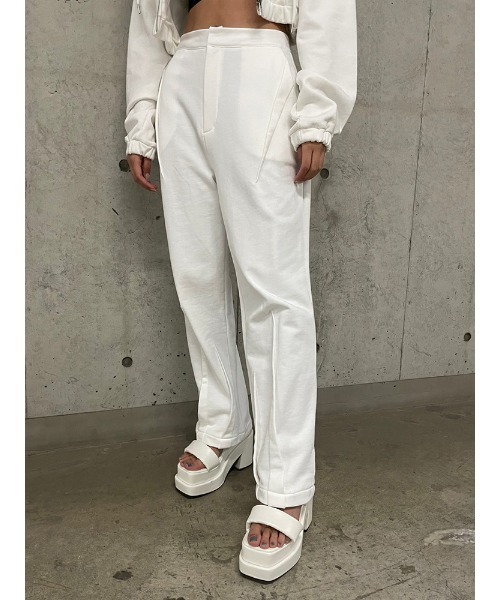 ENVYM（アンビー）の「タックスエットＰＴ（スウェットパンツ・レディース・グレー/ブラック/ホワイト・FREE）」の12枚目の写真