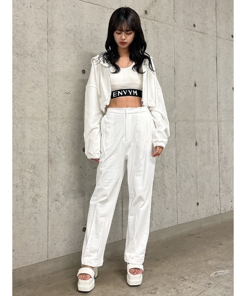 ENVYM（アンビー）の「タックスエットＰＴ（スウェットパンツ・レディース・グレー/ブラック/ホワイト・FREE）」の15枚目の写真