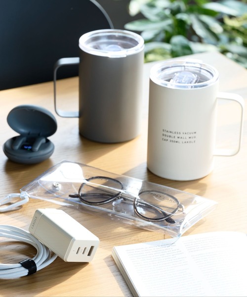 LAKOLE（ラコレ）の「【保温保冷】フタ付きステンレスマグ[350ml] / 189245（グラス/マグカップ/タンブラー・レディース・アイボリー/チャコール・FREE）」の17枚目の写真