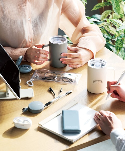 LAKOLE（ラコレ）の「【保温保冷】フタ付きステンレスマグ[350ml] / 189245（グラス/マグカップ/タンブラー・レディース・アイボリー/チャコール・FREE）」の18枚目の写真