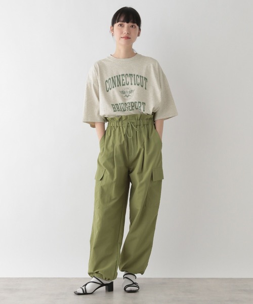 LOWRYS FARM（ローリーズファーム）の「カコウカレッジロゴＴシャツ　191864（Tシャツ/カットソー・レディース・グレー/アイボリー/チャコールグレー/ホワイト・FREE）」の9枚目の写真